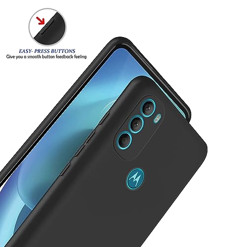 Plus Protection Matte Finished Back Cover Case for Motorola Moto G71 5G | Rubberized TPU | Slim Thin Soft Matte Flexible Matte Touch Shockproof - Matte Black - Image 3