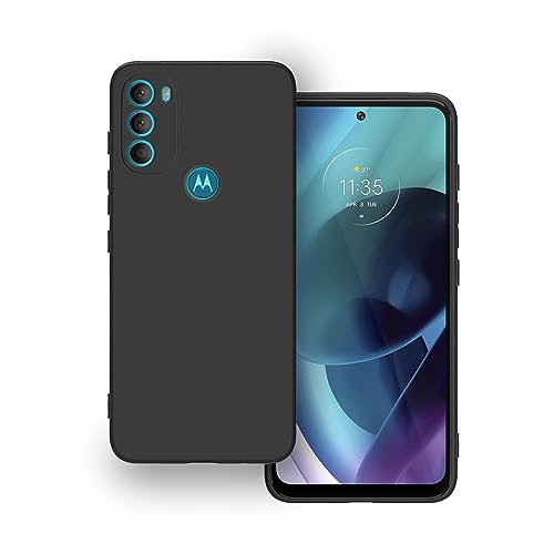Plus Protection Matte Finished Back Cover Case for Motorola Moto G71 5G | Rubberized TPU | Slim Thin Soft Matte Flexible Matte Touch Shockproof - Matte Black - Image 1