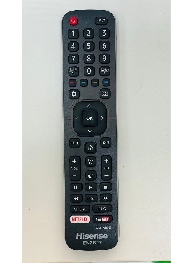 Hisense High-Performance Universal 3D Remote Control For Hisense Smart TV With Backlight Black Ergonomic Design Reliable Long-Lasting Durable Compatible Easy Setup Multi-functional Universal Professional Quality Essential Accessory for Daily Use - Image 1