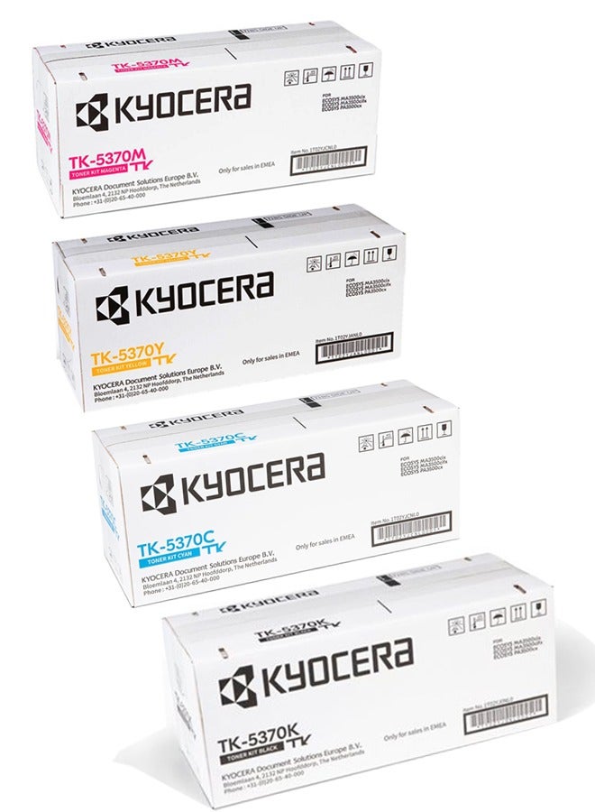 Kyocera TK-5370 Original Black and Colour Toner Cartridge Compatible with PA3500cx, MA3500cix and MA3500cifx Multipack - Image 1