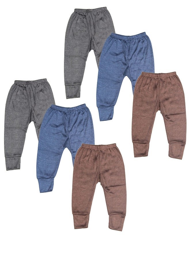 CHACKO Kids Baby Boy's and Baby Girl's Pyajama Woollen Winter Body Warmer Solid/Plain Thermal Pyjama/Pyjami Bottom - (Pack of 6,XL) Multicolour - Image 1