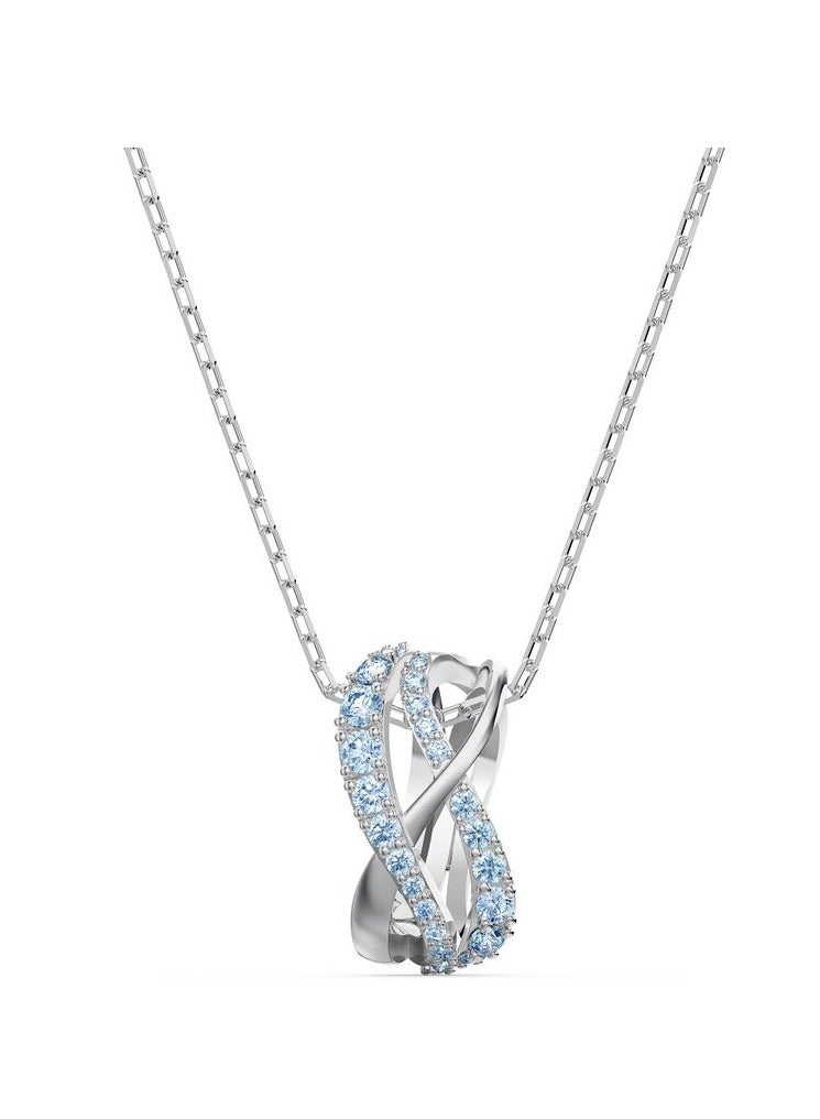 Swaro Swarovski Twist Rows Blue Women's Necklace 5582806  - Image 1