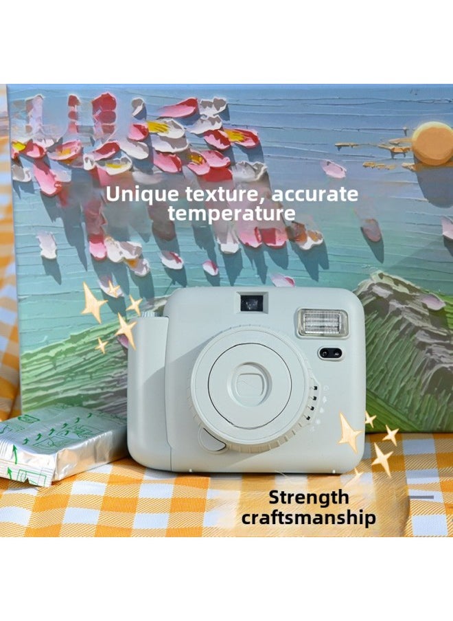 Generic Portable High-value Home-made Porter Camera With Exquisite Gift Box Cute Student-value Photo Paper Real Machine-Body Color:Morandi + Crystal Shell Photo Album Back Rope + 20-phase Paper Set 2  - Image 5