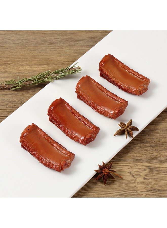 PVC Simulation Ribs Model Creative Simulation Food Play Key Chain Bag Pendant Simulation Food Row Pendant-Color:Long Braised Pops-Normal Keychain-Specifications:7.5cm*3.5cm  - Image 2