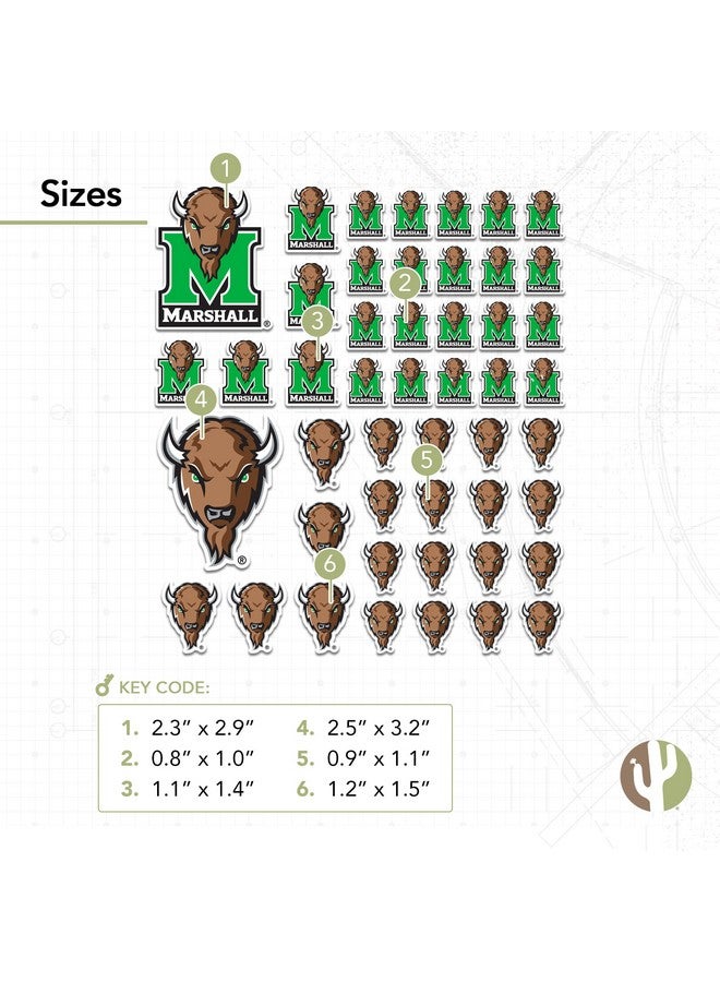 Desert Cactus Marshall University Sticker Thundering Herd Mu Stickers Vinyl Decals Laptop Water Bottle Car Scrapbook T1 (Type 11)  - Image 3