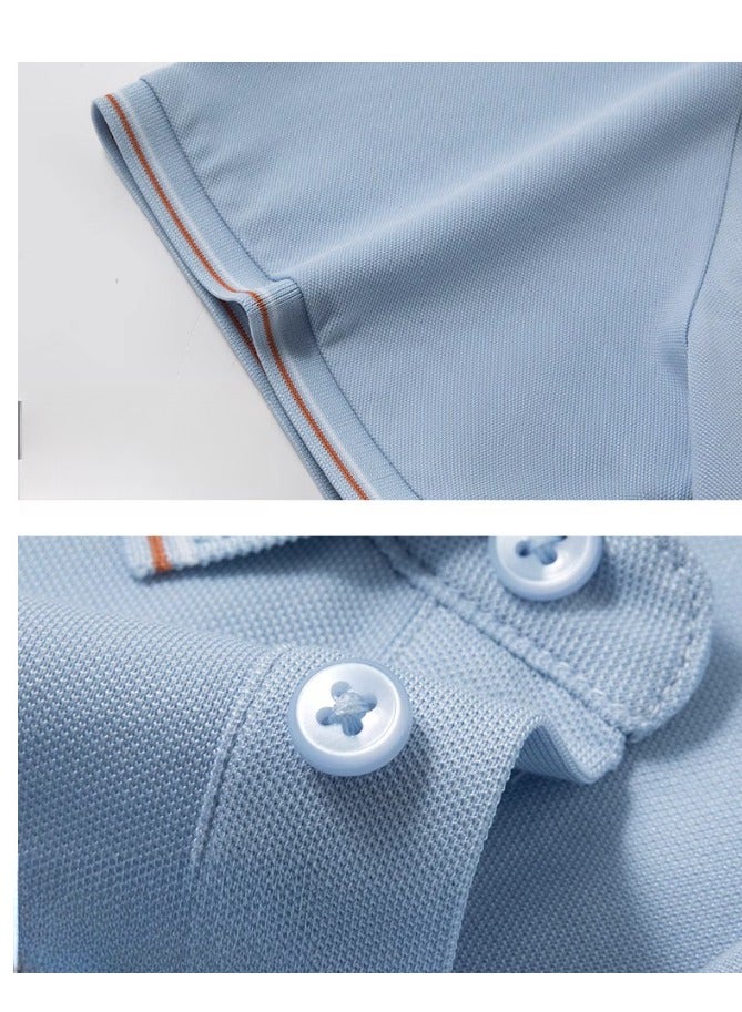 Tucano 【 Mulberry Silk 5A Antibacterial 】 Men's Short sleeved T-shirt Business Polo Shirt  - Image 5