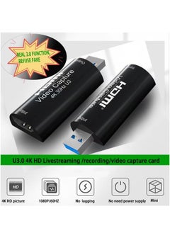 Generic 4K Video Capture Card, HDMI to USB 3.0 1080P 60HZ Cam Link Game Capture Card Audio Capture Adapter Screen Record Device for Switch Gaming Streaming, Live Broadcasting  - Image 1