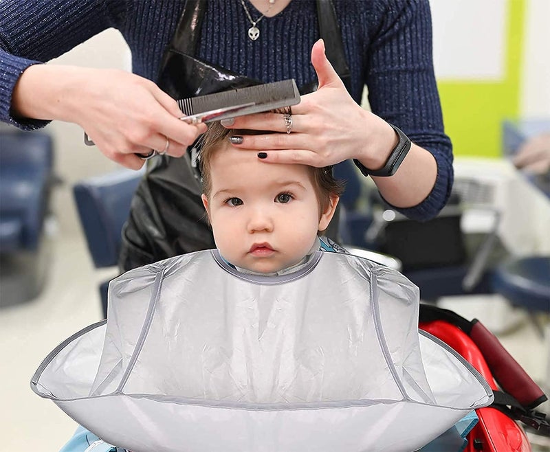 Grofly Grofly Hair Apron Cape Hairstylist Simple Design Pattern Waterproof Haircut Cloth Wrap Protect Hair Cutting Cloak Umbrella Cape Salon Barber Use at Home or Salon Stylist Hairdressing - Image 4