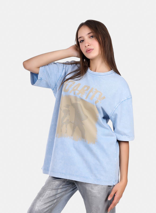 WHITE RABBIT Slip On Oversized Cotton T-Shirt  - Image 2