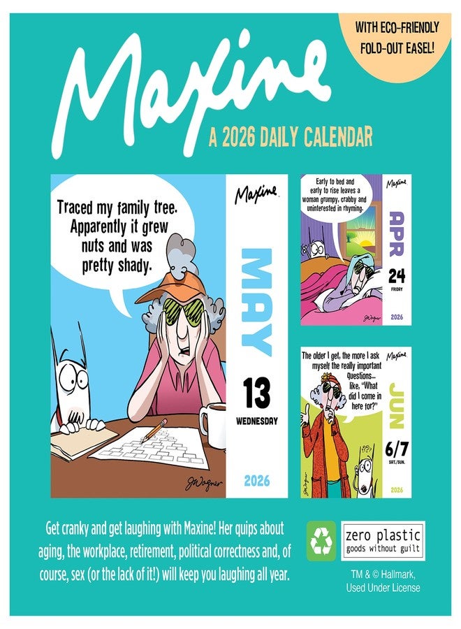 TF Publishing 2026 Maxine Daily Desktop Calendar - Home and Office Organization - Small Desk Calendar 2026 with Full-Color Tear-Off Pages and Standing Cardboard Easel - 5.25in x 5.25in - Image 3