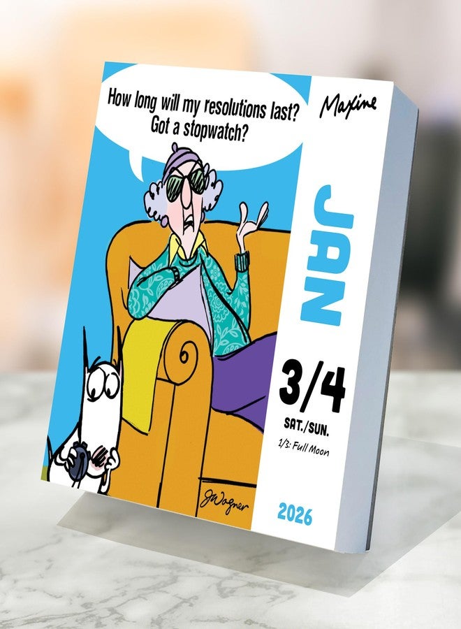 TF Publishing 2026 Maxine Daily Desktop Calendar - Home and Office Organization - Small Desk Calendar 2026 with Full-Color Tear-Off Pages and Standing Cardboard Easel - 5.25in x 5.25in - Image 5