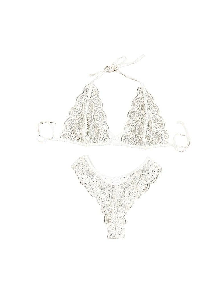 Accessorize Kingdom Accessorize Kingdom Women Cross Style Lace Lingerie Set  - Image 1