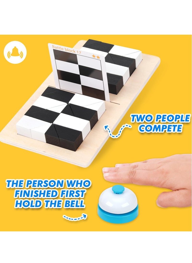 Excefore Brain Teaser Puzzle, Table Games Puzzles, Wooden Blocks Puzzle, Logic Puzzlefor Kids with 80 Challenges, Montessori STEM Educational Puzzles, IQ Test Mind Puzzle Toys, Gift for Kids Adults  - Image 4