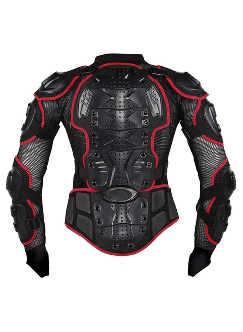 NANAO Motorcycle Armored Protective Suit, Offroad Racing Protective Equipment With Chest,Back,And Elbow Protection Pads,Adjustable And Detachable,Suitable For Off Road,Skateboards,And Motorcycles,Black（XL) - Image 2
