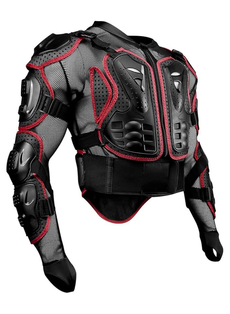 NANAO Motorcycle Armored Protective Suit, Offroad Racing Protective Equipment With Chest,Back,And Elbow Protection Pads,Adjustable And Detachable,Suitable For Off Road,Skateboards,And Motorcycles,Black（XL) - Image 3