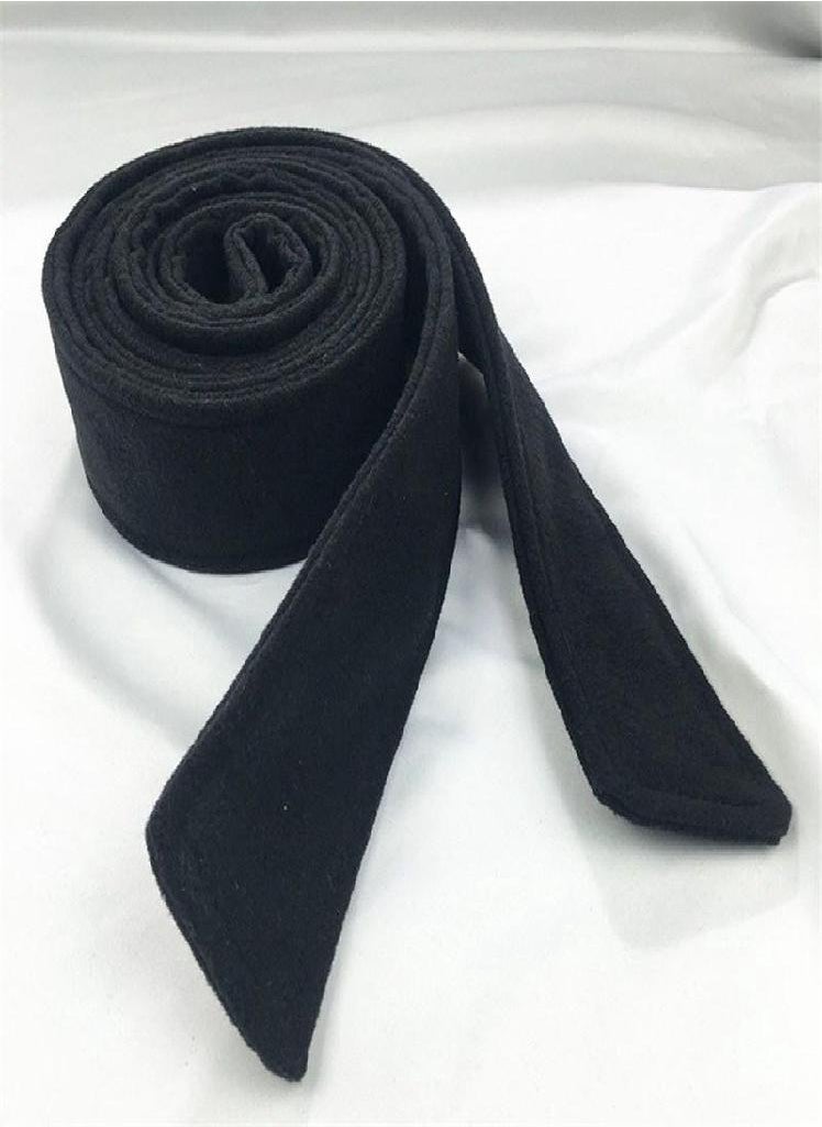 Eckek - Overcoat Jacket Tie Sash Faux Wool Accessories Belt Tie Winter Belt Trench Coat Unisex Woolen - Image 1