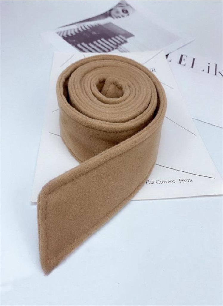 Eckek - Overcoat Jacket Tie Sash Faux Wool Accessories Belt Tie Winter Belt Trench Coat Unisex Woolen - Image 1