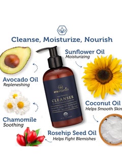 Era Organics Era Organics USDA Organic Men's Face Wash - Nourishing and Hydrating Facial and Body Cleanser for Smoother Skin  - Image 3