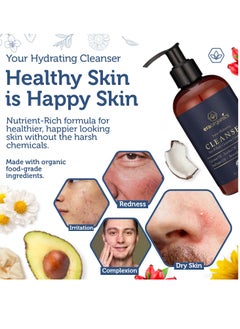 Era Organics Era Organics USDA Organic Men's Face Wash - Nourishing and Hydrating Facial and Body Cleanser for Smoother Skin  - Image 4