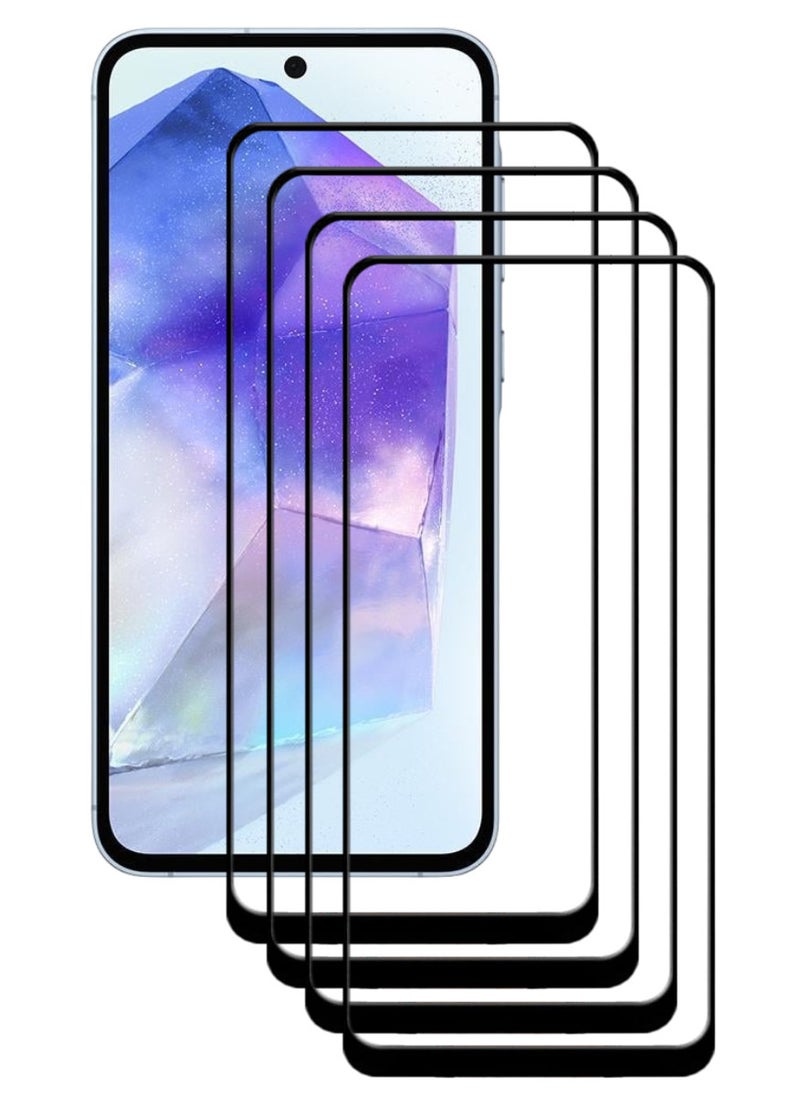 ACLIX 4 Pieces Antistatic ESD Dustproof Premium Quality High Definition Tempered Glass Screen Protector Designed For Samsung Galaxy A55 - Image 1
