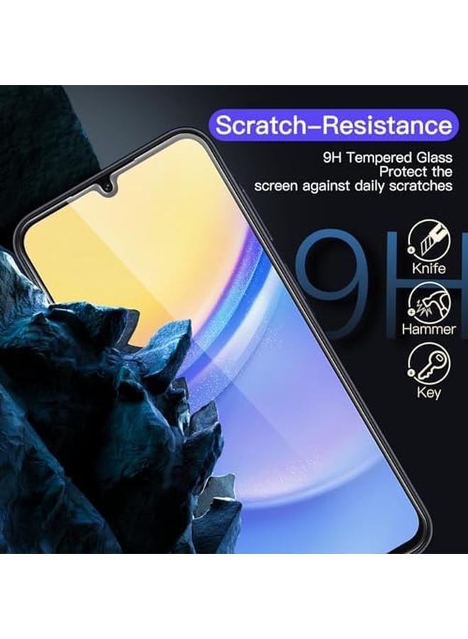 جي تيك واقي شاشة لهاتف سامسونج جالاكسي A15 4G 5G مقاس 6.5 بوصة 9H زجاج مقوى مضاد للخدش عالي الوضوح شفاف، عبوة من 3 قطع - Image 3