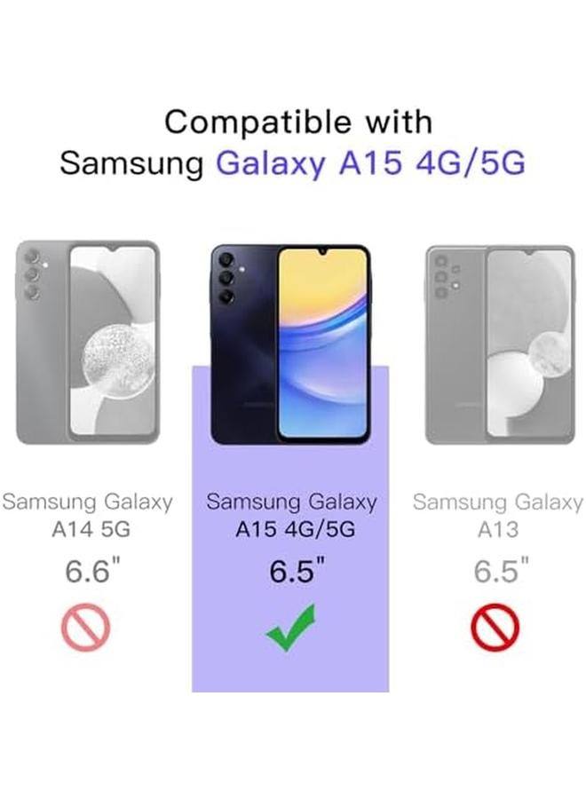 جي تيك واقي شاشة لهاتف سامسونج جالاكسي A15 4G 5G مقاس 6.5 بوصة 9H زجاج مقوى مضاد للخدش عالي الوضوح شفاف، عبوة من 3 قطع - Image 2