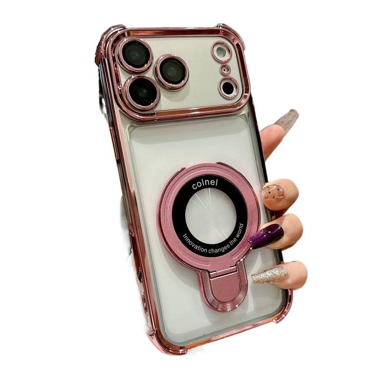 MS TPU Protective Case for iPhone 16 / 16 Plus / 16 Pro / 16 Pro Max with Kickstand and Drop Protection plus Shockproof plus Anti-Slip Grip in Blue - Image 4
