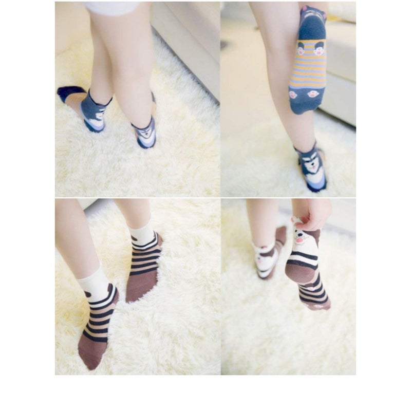 Barakah Cute Animal Socks for Women Girls 5 Pairs, Funny Dog Socks and Cool 100% Cotton Art Painting Cat Socks Women Casual Crew Socks Funny Lovely Pattern - Image 3