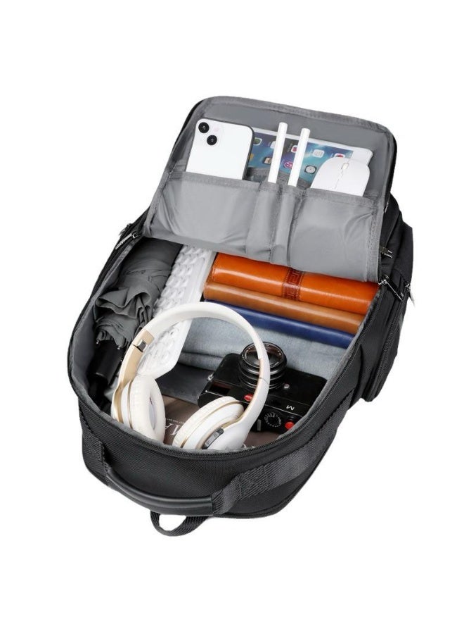 High Quality Men’s Backpack Large Capacity 17.3 Inch Laptop Male Handbag Rucksack Outdoor TUMMY 83048 Black - Image 2