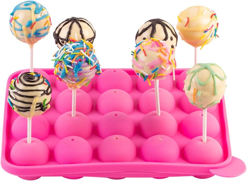 NICE KITCHEN Cake Pop Maker Kit with 2 Silicone Mold Sets with 3 Tier Cake Stand, Chocolate Candy Melts Pot, Silicone Cupcake Molds, Paper Lollipop Sticks, Decorating Pen with 4 Piping Tips, Bag and Twist Ties - Image 5