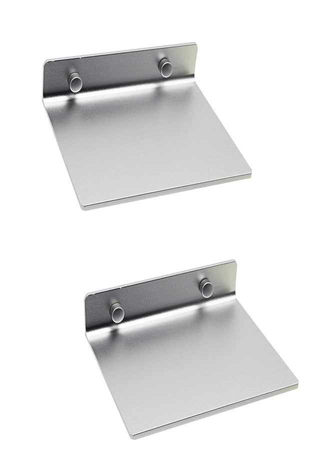 SinLoon 6 Inch Small Shelf in Flat Satin Aluminum Bathroom Shelf Wall Mount for Small Speaker Smartphone, Tablet, Toiletries Silver 2 Pack - Image 4