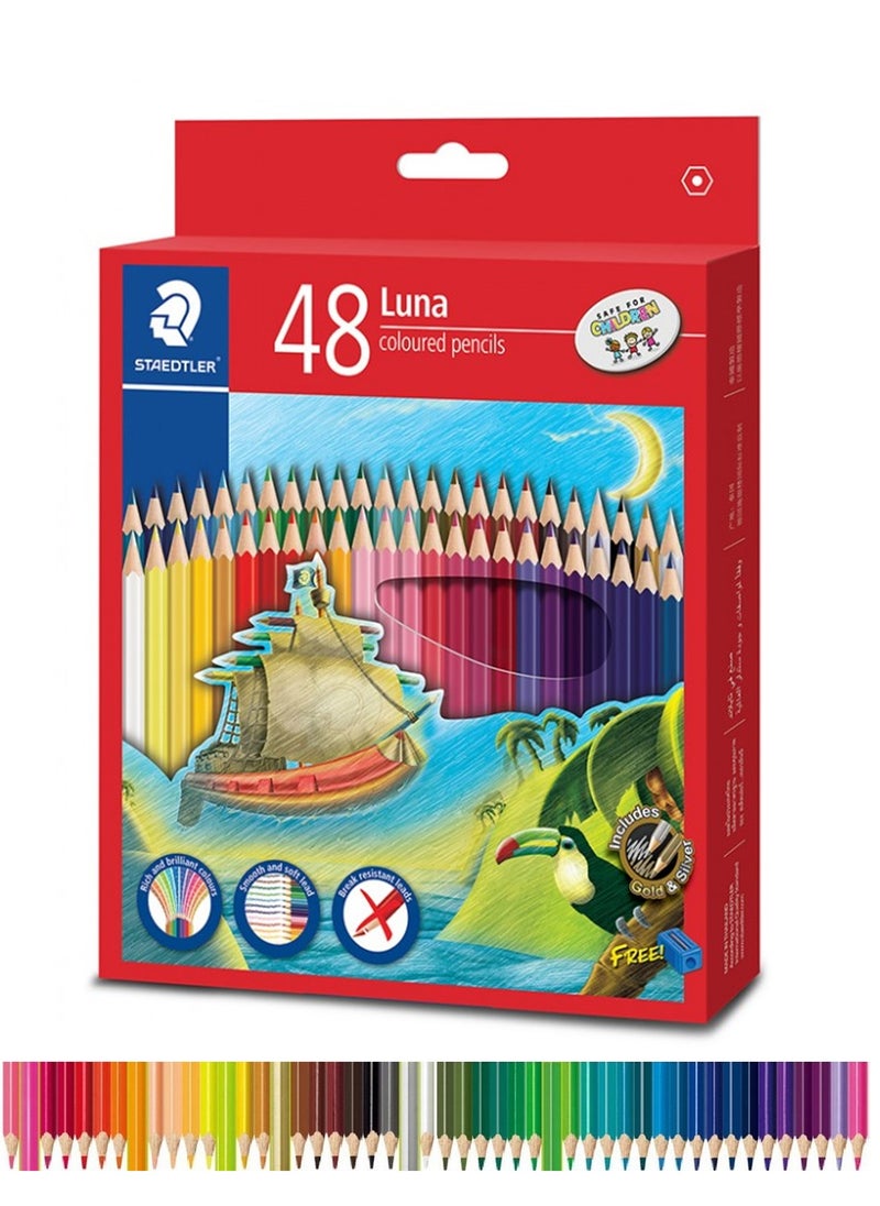 STAEDTLER أقلام تلوين لونا 48 قطعة متعددة الألوان  - Image 1