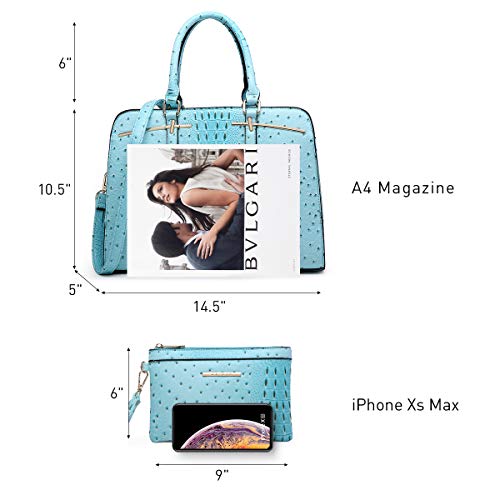 DASEIN Women Handbag Wallet Tote Shoulder Hobo Bag Top Handle Satchel Purse Set 2pcs with 3 Compartments - Image 3