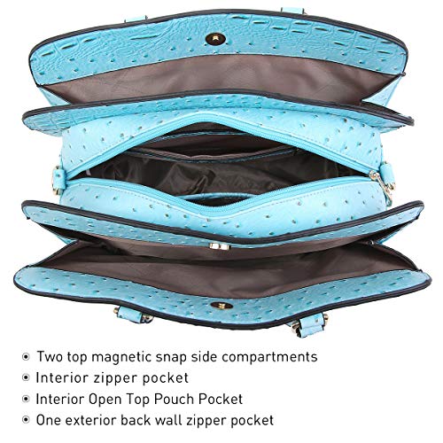 DASEIN Women Handbag Wallet Tote Shoulder Hobo Bag Top Handle Satchel Purse Set 2pcs with 3 Compartments - Image 5