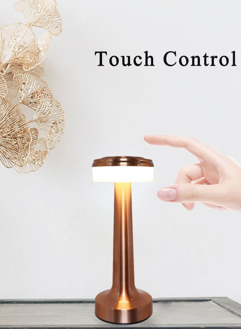 PADOM مصباح طاولة LED من Padom، مصابيح بار لغرفة النوم، بطارية لاسلكية قابلة لإعادة الشحن، مصباح مكتبي للمطعم وغرفة المعيشة والمقهى، مصابيح طاولة ليلية - Image 5