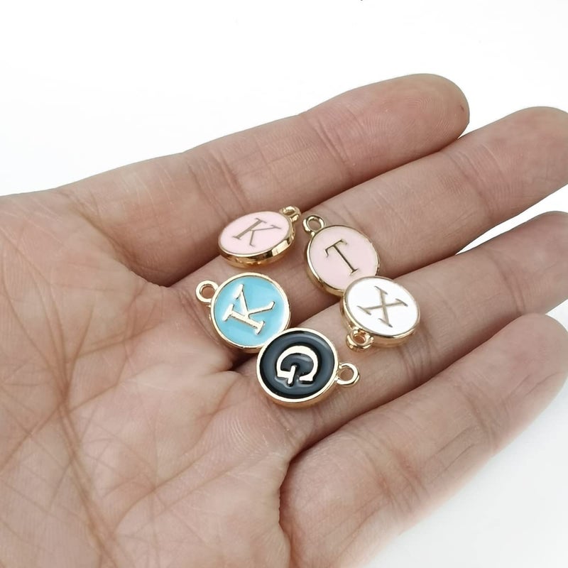 NSBELL 104PCS Letter Charms for Jewelry Making - Double Sided Alphabet Charms for Necklace & Bracelet - Image 5