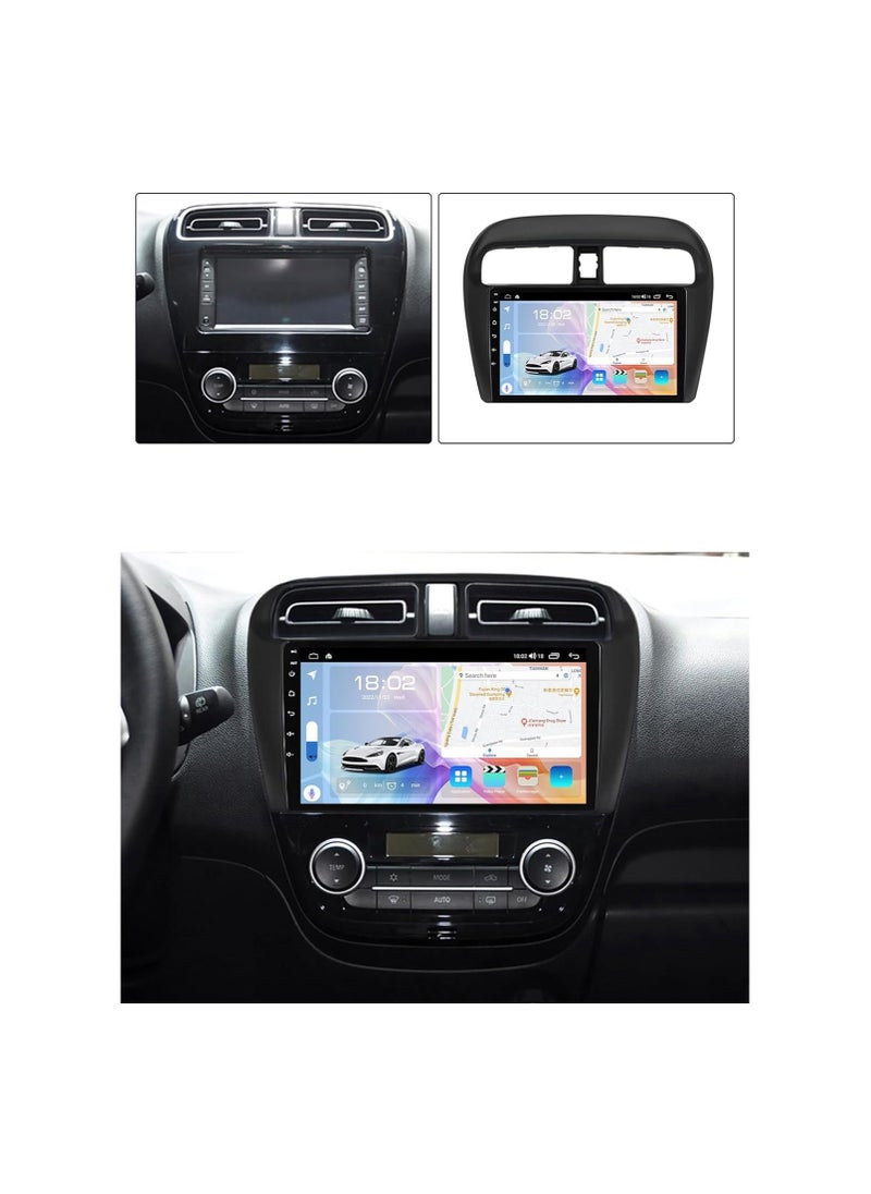SHEZA STAR - Android Car Stereo for Mitsubishi Mirage 2012 To 2022 6GB RAM 128GB ROM 9 Inch Support SIM Card, Apple Carplay, MirrorLink WiFi BT, IPS Touch Screen with AHD Camera Included - Image 1