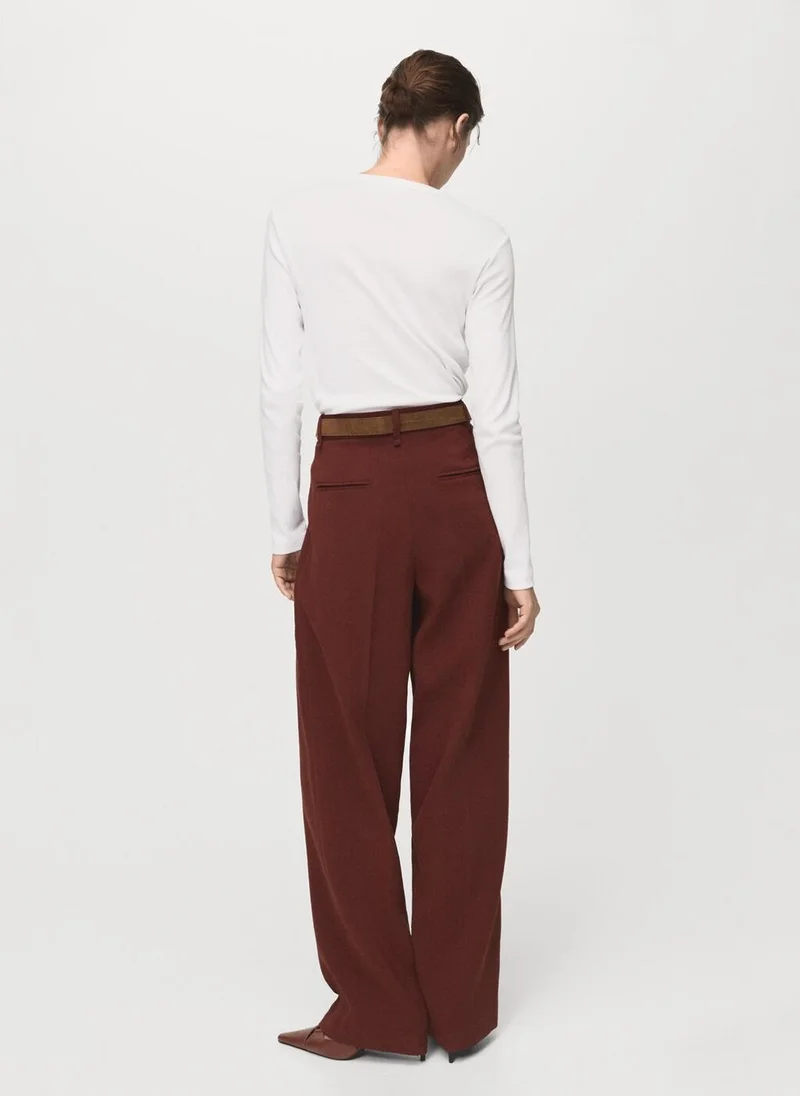 MANGO Long sleeve cotton t-shirt