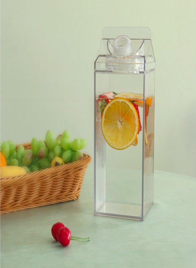 Simplify Kitchen Details Beverage Carton | Dimensions: 4"x 4"x 10.3" | Holds 64 Ounces | Reuseable | BPA Free | Leak Proof | Refrigerator Organization | Clear - Image 4