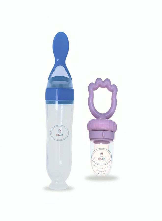 Babylief Spoon Feeder and Fruit Feeder Combo (Violet) - Image 1