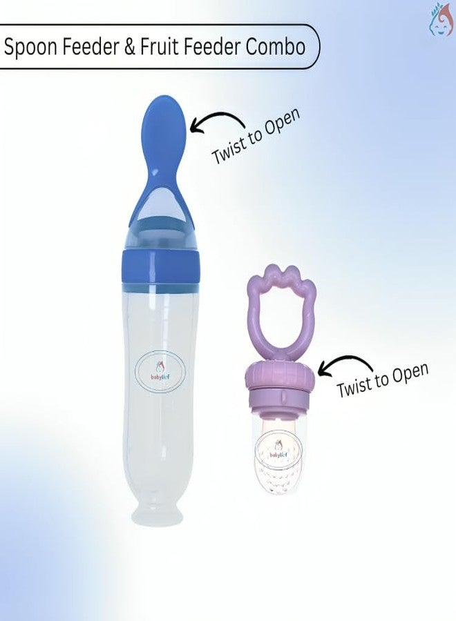 Babylief Spoon Feeder and Fruit Feeder Combo (Violet) - Image 2