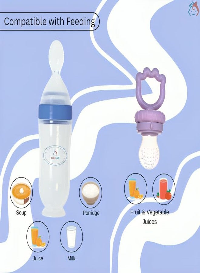 Babylief Spoon Feeder and Fruit Feeder Combo (Violet) - Image 5