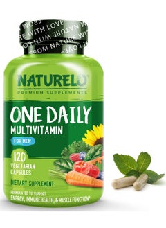 NATURELO One Daily Multivitamin For Men 120 Vegetarian Capsules Formulated to support Energy, Immune Health &Muscle Function - Dietary Supplement  - Image 1