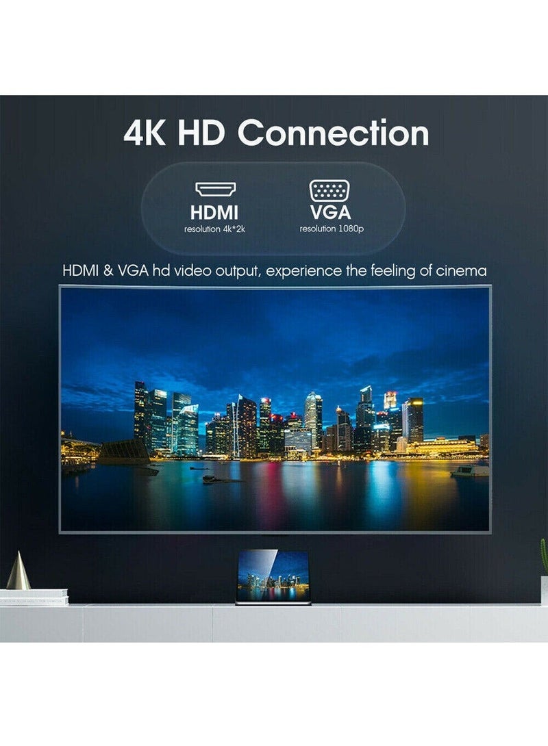 USB C HUB,USB Type C 12-in-1 Dock, Docking Station USB C, Aluminium C Hub With RJ45 Ethernet, HDMI, VGA, Audio Mic Port, SD/TF Card Reader - Image 3