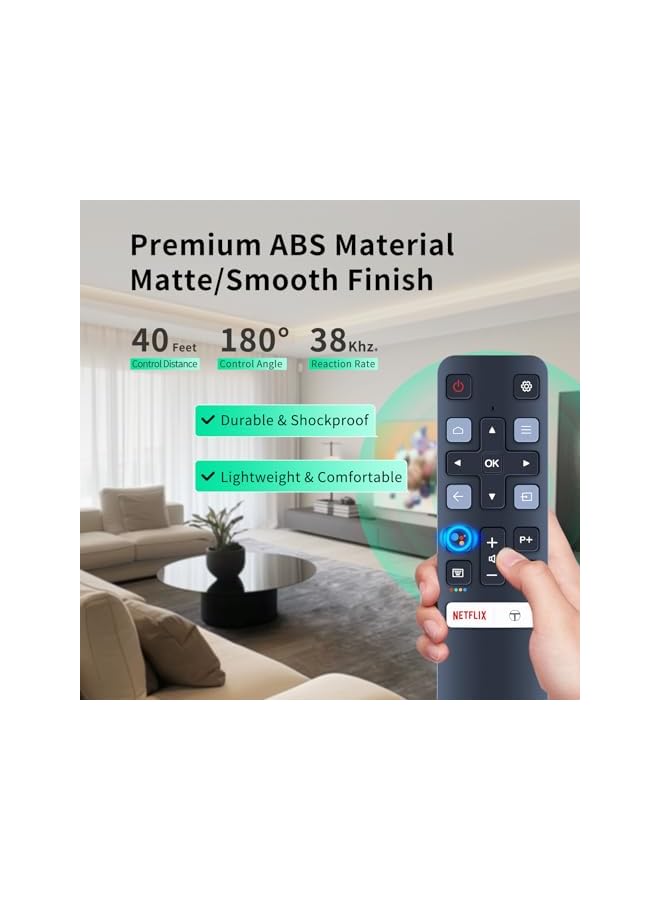 JAJEEK Compatible TCL RC802V Remote Control with short cut keys Compatible with TCL Smart TV Remote  - Image 4