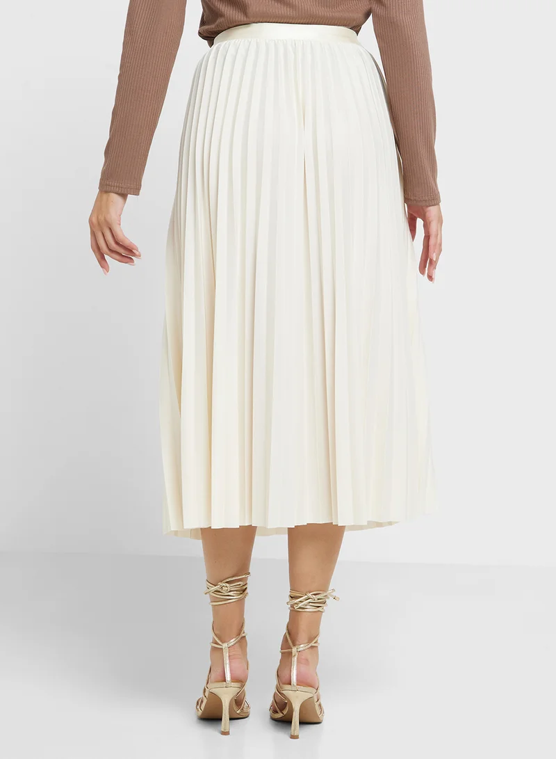 Ginger Pleated Midi Skirt