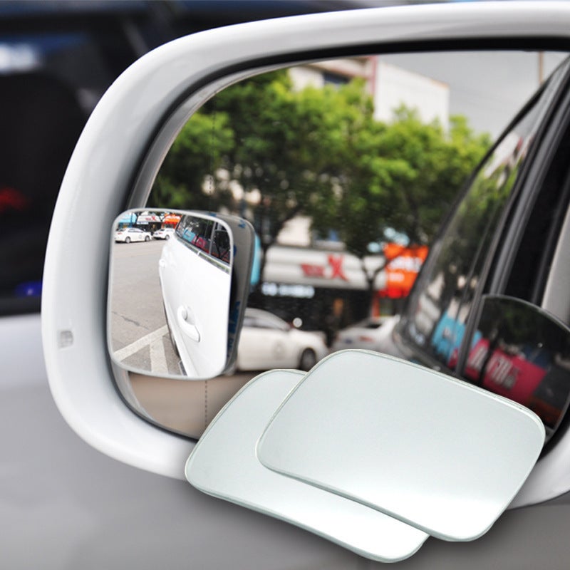 Car Small Round Mirror Rear View Mirror Hd Boreless Adjustable Blind Spot Mirror Glass Fan Square Wide-Angle Auxiliary Rear View Mirror - Image 3