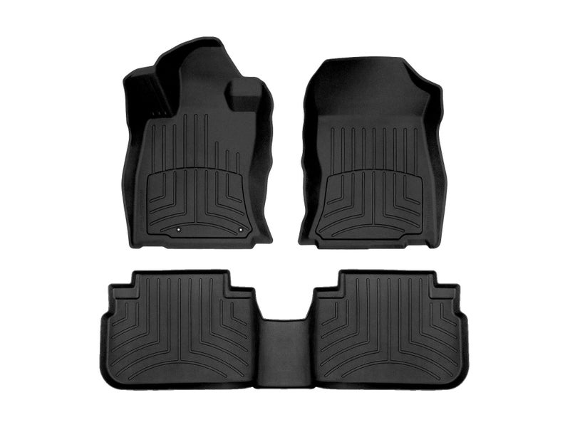 WeatherTech FloorLiner HP Custom Fit Floor Mats for Subaru Forester - 1st & 2nd Row (441500-1-2IM), Black - Image 1