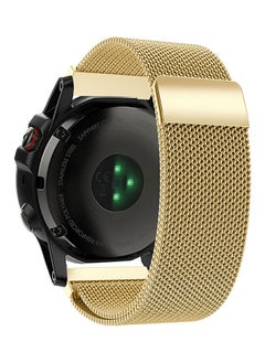 NIBEMINENT Milanese Loop Smart Watch Band For Garmin Fenix 5X Gold  - Image 3