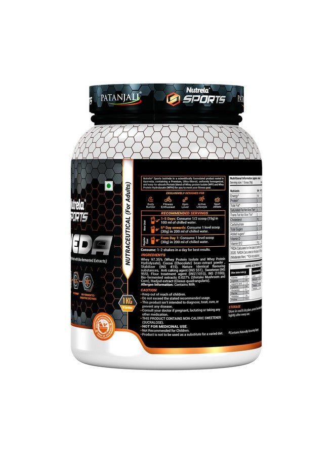 NUTRELA Combo Sports Isoveda Chocolate 1 Kg & Creatine Monohydrate 100 G.,Powder,2 Count,33 Servings - Image 5